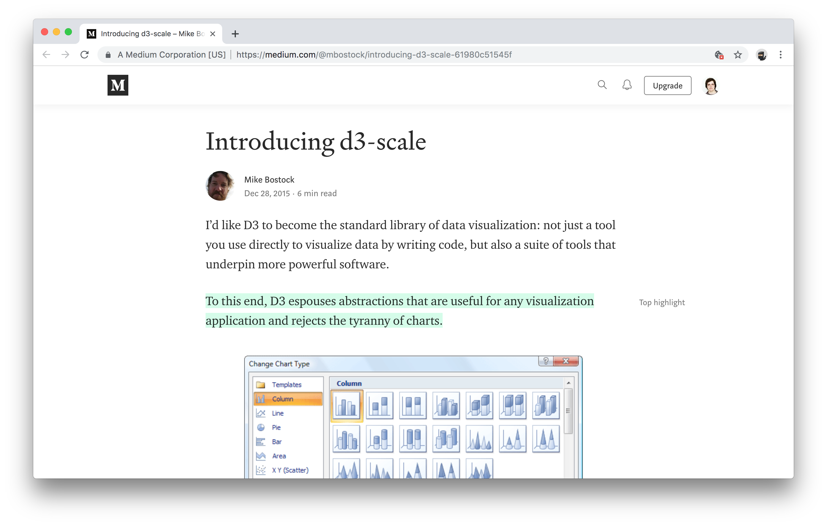 Introducing D3 scale article by mike Bostock